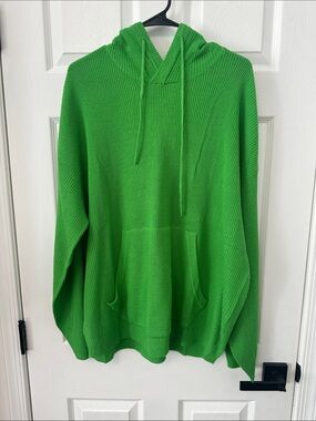 Fashion Nova Bright Green Crewneck Hoodie Sweater